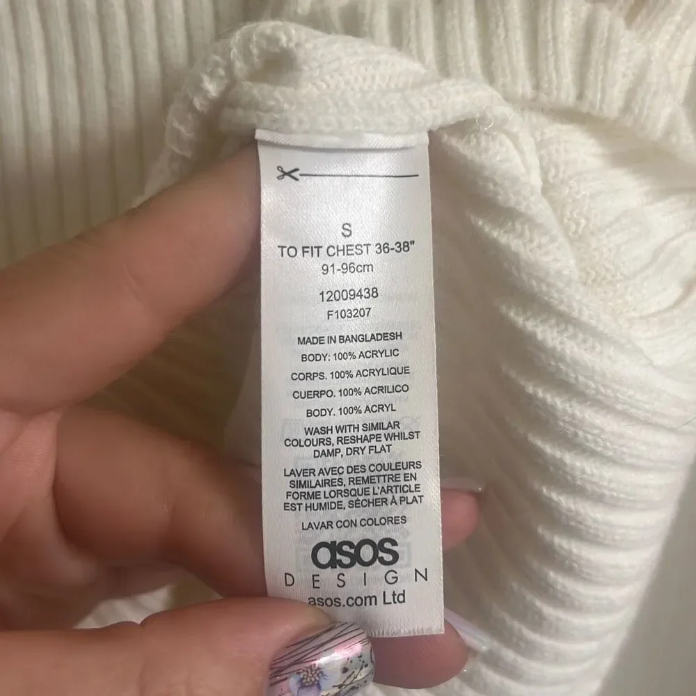 ✨ASOS DESIGN Knitted Muscle Fit Rib Turtleneck Sz Small Jumper✨